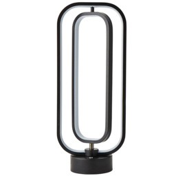 ValueLights Infinity Adjustable Black Revolving Integrated LED Table Lamp - thumbnail 1
