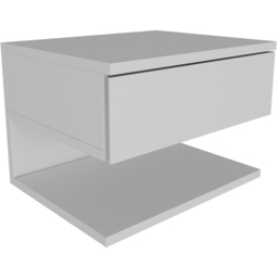 Decorotika Single Drawer White Floating Bedside Table - thumbnail 2