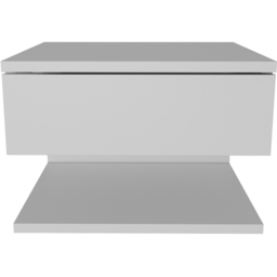 Decorotika Single Drawer White Floating Bedside Table - thumbnail 3
