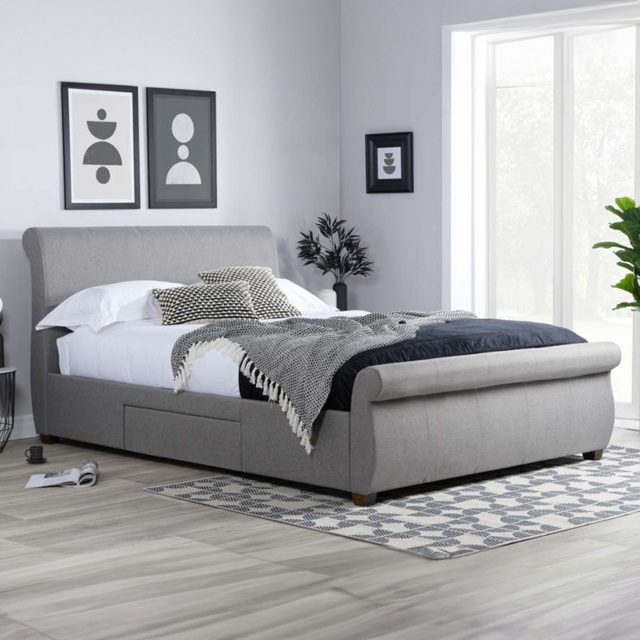 Lancaster King Size Grey Bed - image 1