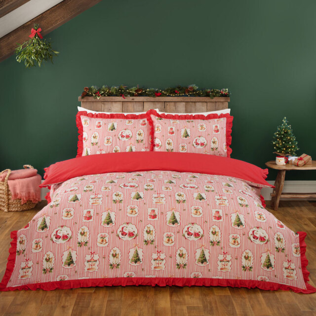 Timeless Christmas Duvet Set Red Superking - image 1