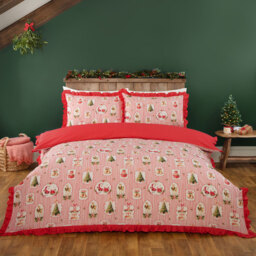 Timeless Christmas Duvet Set Red Superking - thumbnail 1