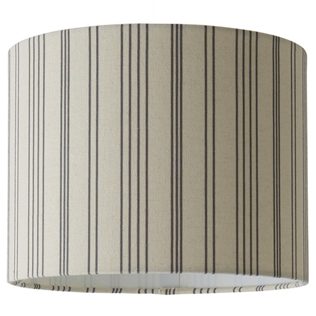 ValueLights Hallie Natural Linen Stripe Drum Ceiling Lamp Shade Small - image 1