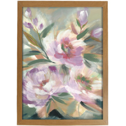 Laura Ashley Abstract Floral Wooden Frame Wall Art 50 x 70cm - thumbnail 1