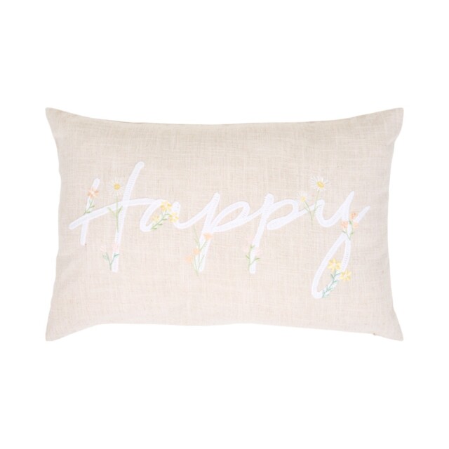 Spring Embroidered Cushion Light Pink - image 1