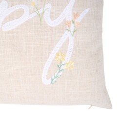 Spring Embroidered Cushion Light Pink - thumbnail 3