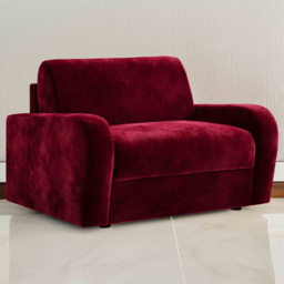 Jay-Be Deco Luxe Velvet Shiraz Snuggler Sofa Bed with e-Sprung Mattress - thumbnail 1