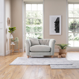 Chalk Velvet Armchair - thumbnail 4