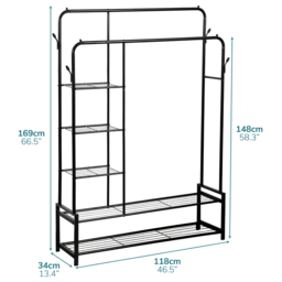 House of Home Double Clothes Rail 4 x 5.5ft - thumbnail 4