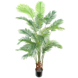 Leaf Areca Palm Artificial Tree in Black Pot 150cm - thumbnail 1