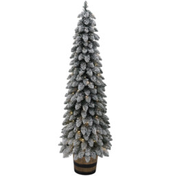 Winchester White and Green Pre-Lit Warm White LED Potted Artificial Christmas Tree 5ft