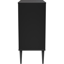 Crowndale Hong Kong 4 Drawer Matt Black Chest of Drawers Ready Assembled - thumbnail 4