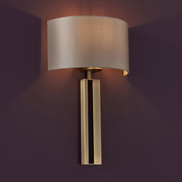 Merano Macerata Antique Brass and Mink Wall Lamp - thumbnail 2