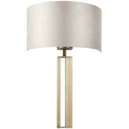 Merano Macerata Antique Brass and Mink Wall Lamp