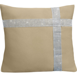 Velosso Stone Diamante Cross Filled Cushion 43 x 43cm 2 Pack