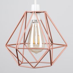 ValueLights Diablo Copper Industrial Wire Frame Pendant Shade - thumbnail 3