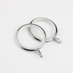 Metal Curtain Rings - Chrome / Fits 16 / 19 mm curtain poles - thumbnail 3