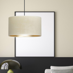 Emibig Hilde White Shade Black E27 LED Pendant Lamp - thumbnail 2