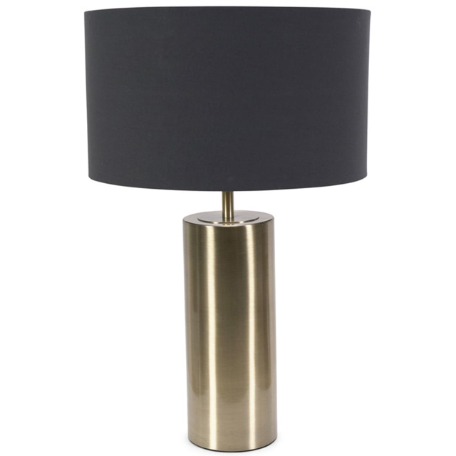 ValueLights Lexy Reni Black and Antique Brass Shade Touch LED Table Lamp - image 1