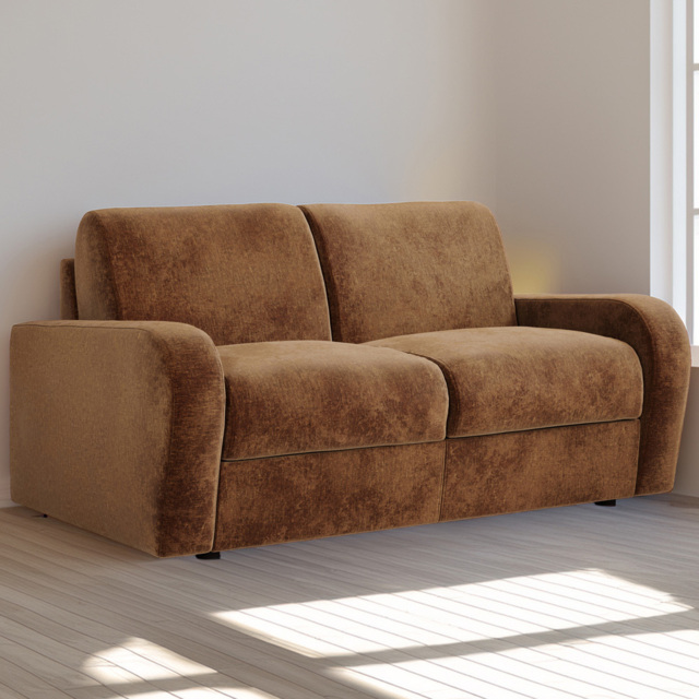 Jay-Be Deco 2 Seater Cosy Chenille Cork Sofa Bed with e-Sprung Mattress - image 1
