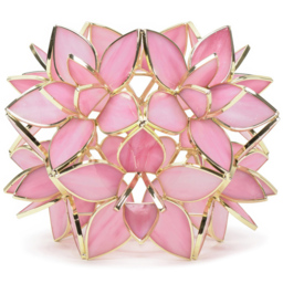 ValueLights Reine Pink Glass Flower Easy Fit Pendant Shade