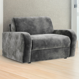 Jay-Be Deco Luxe Velvet Steel Snuggler Sofa Bed with e-Sprung Mattress
