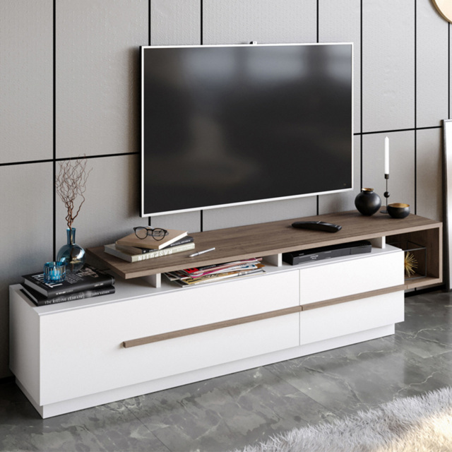 Decorotika Pia Walnut and White TV Unit - image 1