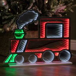 Samuel Alexander Multicolour LED Standing Train Infinity Light Christmas Decoration 60cm