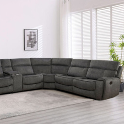 Cancun Grey 5 Seater Corner Sofa - thumbnail 4