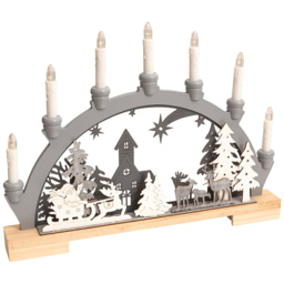 Xmas Haus Wooden Candle Bridge LED Christmas Decoration Ornament 33cm