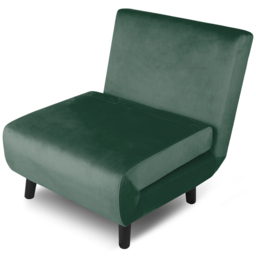 Aurora Single Seater Green Velvet Sofa Bed - thumbnail 4