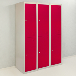 Monstershop 2 Door Red Metal Storage Locker 3 Pack