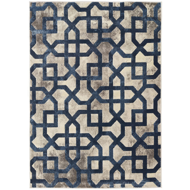 Origins Avanti Grey and Blue Geometric Rug 120 x 170cm - image 1