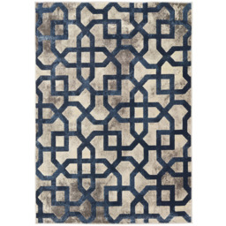 Origins Avanti Grey and Blue Geometric Rug 120 x 170cm - thumbnail 1