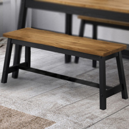 Core Products Corona 2 Seater Black Dining Bench - thumbnail 1