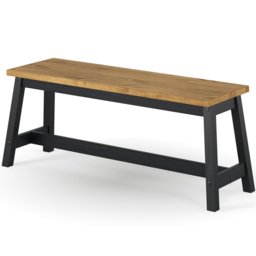 Core Products Corona 2 Seater Black Dining Bench - thumbnail 2
