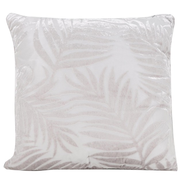 Divante Yasmin Jacquard Leaf Pattern Ivory Cushion 45 x 45cm
