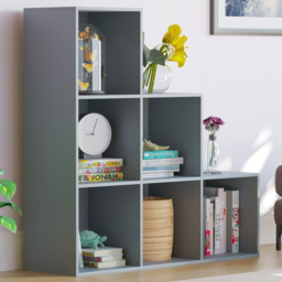 Vida Designs Durham 6 Grey Cube Staircase Storage Unit - thumbnail 1
