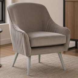 Premier Housewares Louxor Grey Velvet Chair