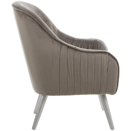 Premier Housewares Louxor Grey Velvet Chair - thumbnail 4