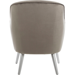Premier Housewares Louxor Grey Velvet Chair - thumbnail 3