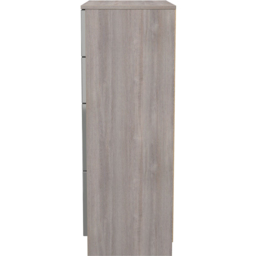 Crowndale Milan Grey Gloss and Grey Oak 4 Drawer Deep Chest of Drawers Ready Assembled - thumbnail 3