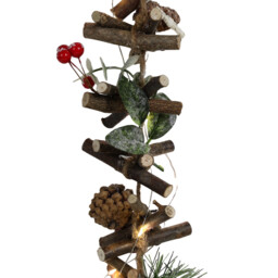 LED Snowflake and Berry Garland - Natural - thumbnail 2