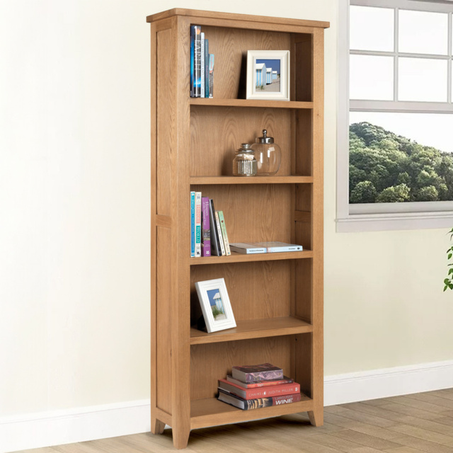 Julian Bowen Astoria 5 Shelves Oak Tall Bookcase - image 1