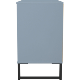 Crowndale Fluted 3 Drawer Denim Blue Chest of Drawers Ready Assembled - thumbnail 3
