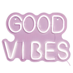 Good Vibes Pink Neon Sign Light - thumbnail 2