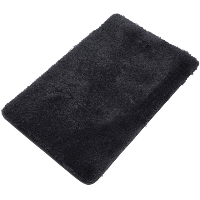 Deluxe Dark Grey Microfibre Bath Mat 80 x 50cm