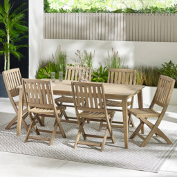 Furniturebox Metz + Essen 6 Seater Wooden Outdoor Dining Set - thumbnail 1