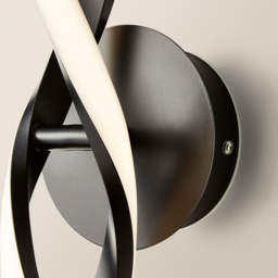 ValueLights Infinity Double Twist Black Integrated LED Wall Light - thumbnail 4