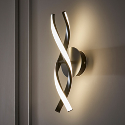 ValueLights Infinity Double Twist Black Integrated LED Wall Light - thumbnail 2